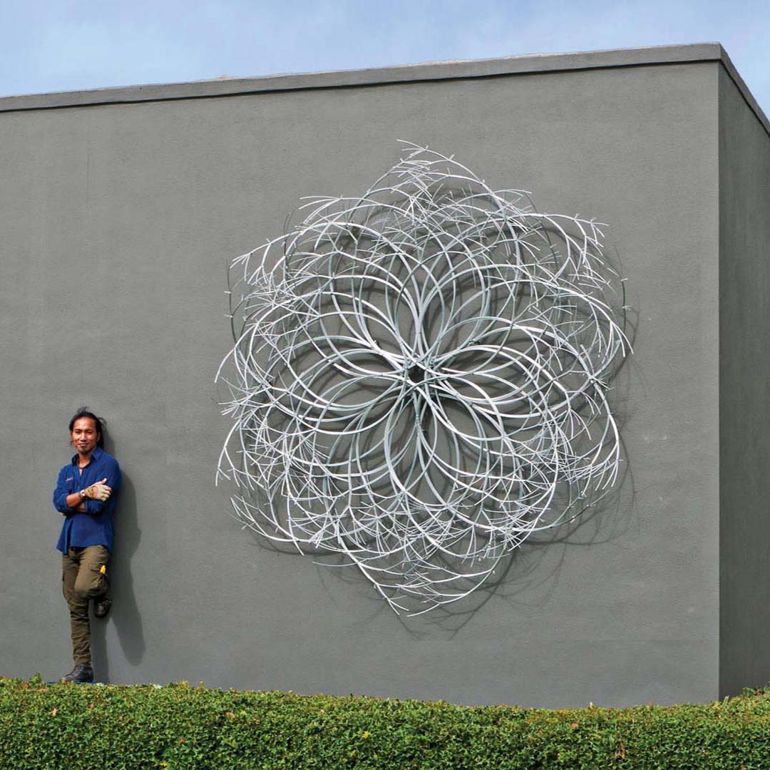 Outdoor sculpture installation